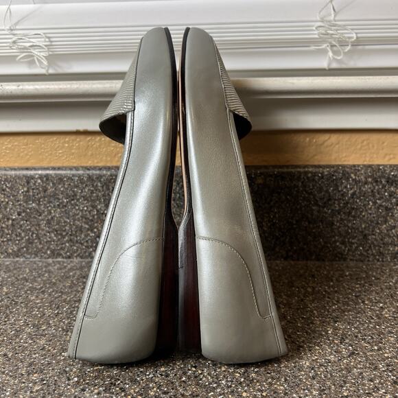 Enzo Angiolini Comfort Casual Flats Womens Sz 7.5 M Metallic Gray Leather Loafer - Picture 4 of 9